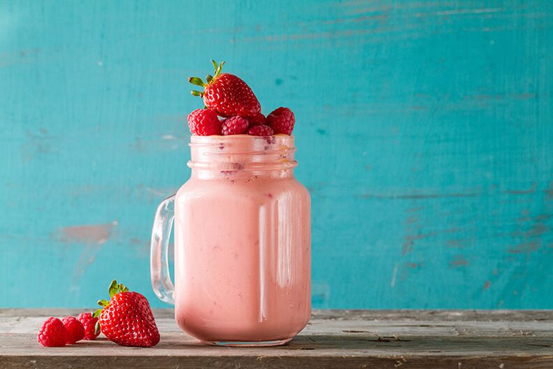 Yogurt -based smoothies in a healthy diet